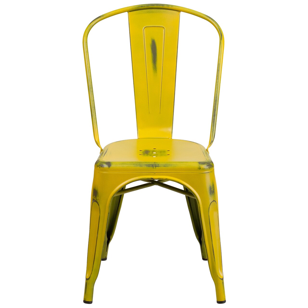 Flash Furniture 33.5" Yellow Contemporary Outdoor Furniture Patio Stackable Chair